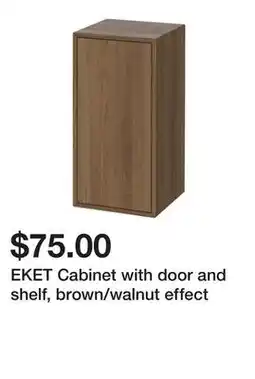 Ikea EKET Cabinet with door and shelf, brown/walnut effect offer