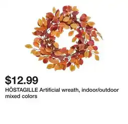 Ikea HÖSTAGILLE Artificial wreath, indoor/outdoor mixed colors offer