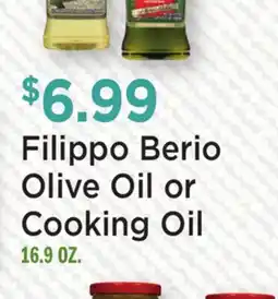 Heinen's Filippo Berio Olive Oil or Cooking Oil offer
