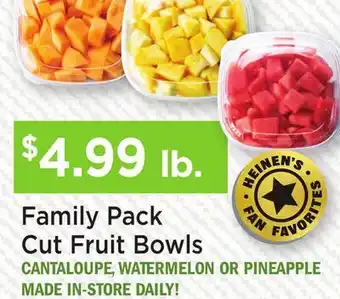 Heinen's Family Pack Cut Fruit Bowls offer