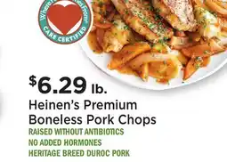 Heinen's Heinen's Premium Boneless Pork Chops offer