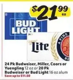 Winn Dixie Budweiser, Miller, Coors or Yuengling offer