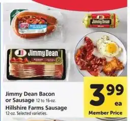 Safeway Jimmy Dean Bacon or Sausage offer