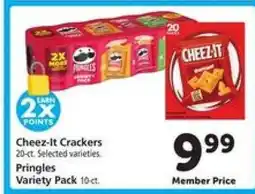Safeway Cheez-It Crackers & Pringles Variety Pack offer