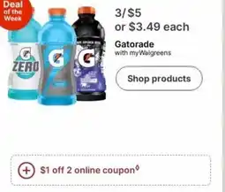 Walgreens Gatorade offer