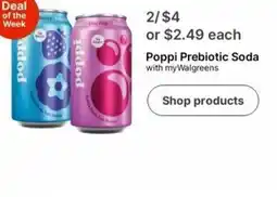 Walgreens Poppi Prebiotic Soda offer