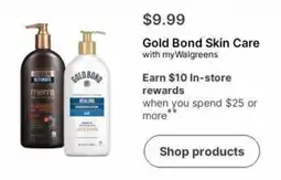 Walgreens Gold Bond Skin Care offer
