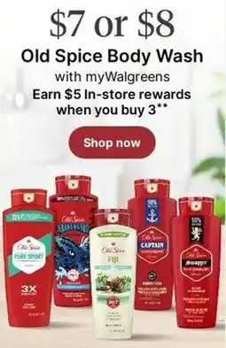 Walgreens Old Spice Body Wash offer