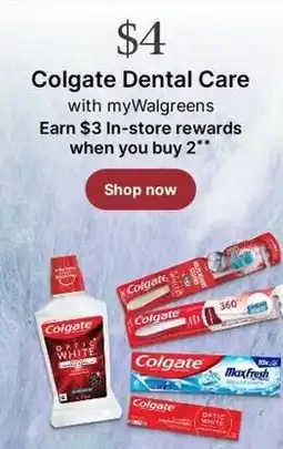 Walgreens Colgate Dental Care offer