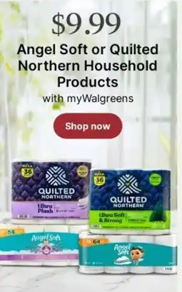 Walgreens Angel Soft or Quilted Northern Household Products offer
