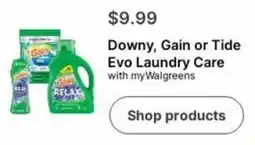 Walgreens Downy, Gain or Tide Evo Laundry Care offer