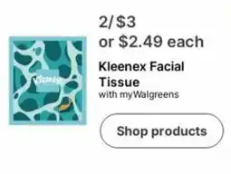 Walgreens Kleenex Facial Tissue offer