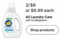 Walgreens All Laundry Care offer