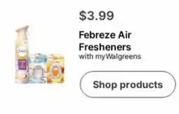 Walgreens Febreze Air Fresheners offer