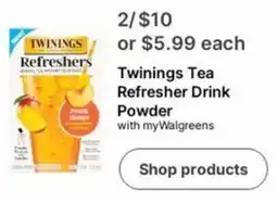 Walgreens Twinings Tea Refresher Drink Powder offer