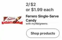 Walgreens Ferrero Single-Serve Candy offer