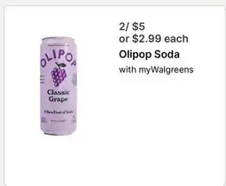 Walgreens Olipop Soda with myWalgreens offer