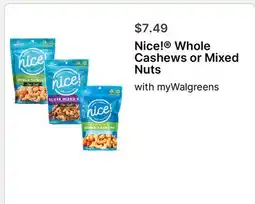 Walgreens Whole Cashews or Mixed Nuts offer