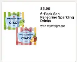 Walgreens 6 - Pack San Pellegrino Sparkling Drinks offer
