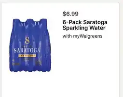 Walgreens 6-Pack Saratoga Sparkling Water offer