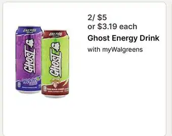 Walgreens Ghost Energy Drink offer