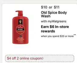 Walgreens Old Spice Body Wash offer