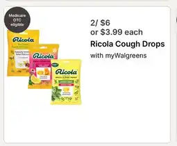 Walgreens Ricola Cough Drops offer