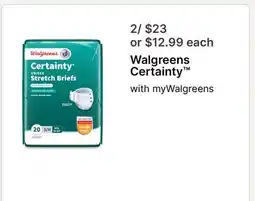 Walgreens Walgreens Certainty offer