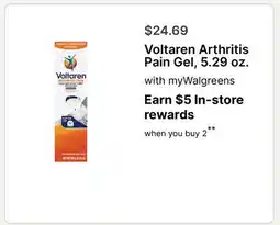 Walgreens Voltaren Arthritis Pain Gel, 5.29 oz offer