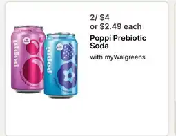Walgreens Poppi Prebiotic Soda offer