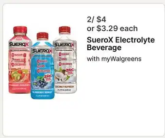 Walgreens SueroX Electrolyte Beverage offer