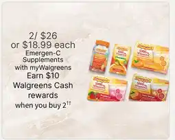 Walgreens Emergen-C Supplements offer