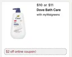 Walgreens Dove Bath Care offer