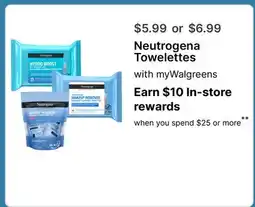 Walgreens Neutrogena Towelettes offer