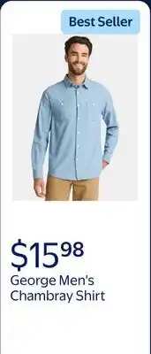 Walmart George Men's Chambray Shirt offer