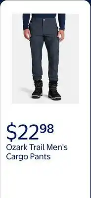 Walmart Ozark Trail Men's and Big Men's Cargo Pants offer