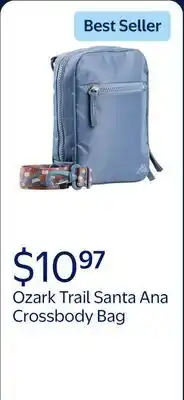 Walmart Ozark Trail Santa Ana 2 Ltr Unisex Crossbody Bag for Adults and Teens, Blue offer