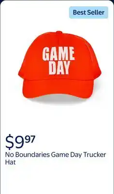 Walmart No Boundaries Game Day Trucker Hat offer