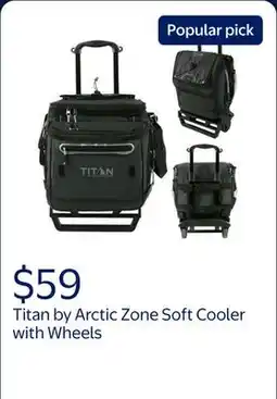 Walmart Titan by Arctic Zone 60 Can, 40 Quart Soft Cooler with Wheels, Basalt Gray offer
