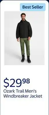 Walmart Ozark Trail Men's Windbreaker Jacket with Hood offer