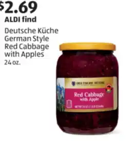 Aldi Deutsche KÃƒÂ¼che German Style Red Cabbage with Apples offer
