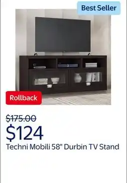 Walmart Techni Mobili 58 W Durbin TV Stand for TVs up to 75, Espresso offer