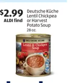 Aldi Deutsche KÃƒÂ¼che Lentil Chickpea or Harvest Potato Soup offer