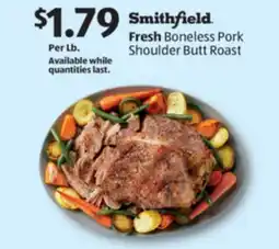 Aldi Smithyfield Fresh Boneless Pork Shoulder Butt Roast offer