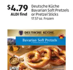 Aldi Deutsche KÃƒÂ¼che Bavarian Soft Pretzels or Pretzel Sticks offer