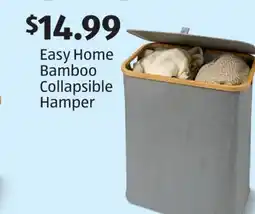 Aldi Easy Home Bamboo Collapsible Hamper offer