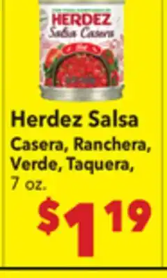 Vallarta Supermarkets Herdez Salsa offer