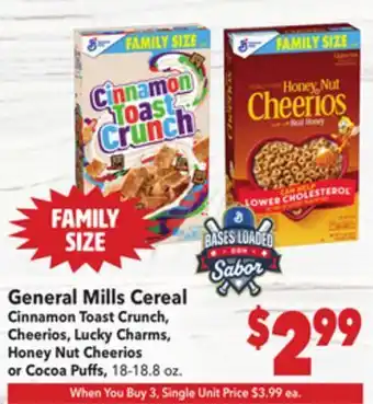 Vallarta Supermarkets General Mills Cereal offer