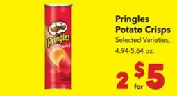 Vallarta Supermarkets Pringles Potato Crisps offer