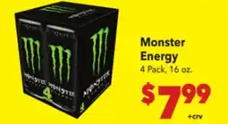 Vallarta Supermarkets Monster Energy offer